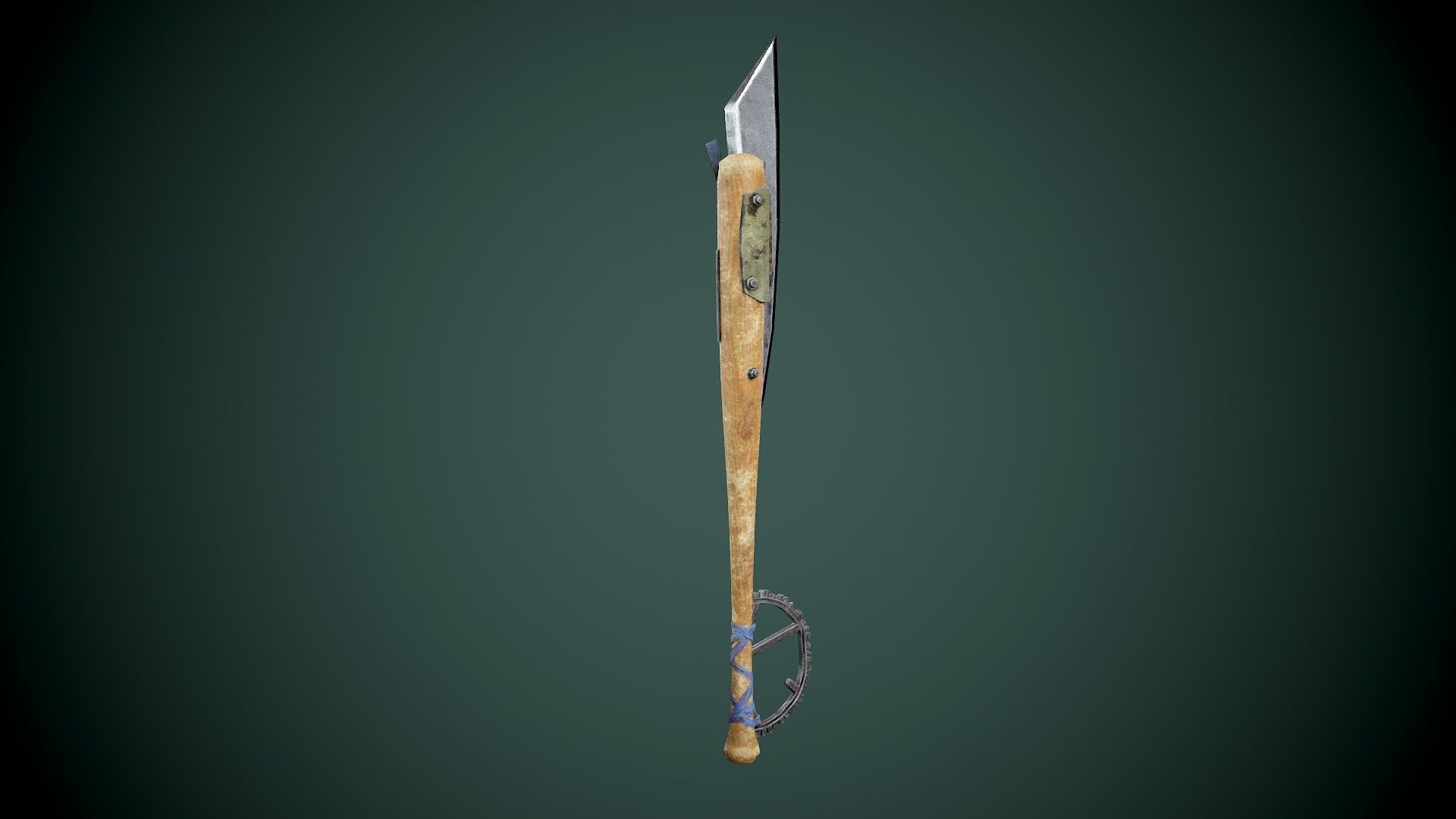 Post apocalyptic baseball bat set Low-poly 3D model_10