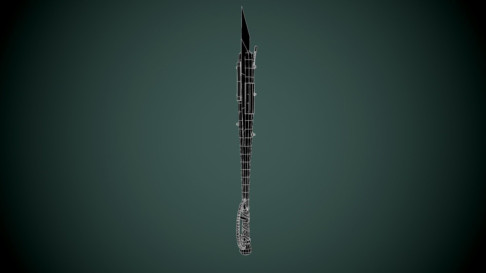 Post apocalyptic baseball bat set Low-poly 3D model_23