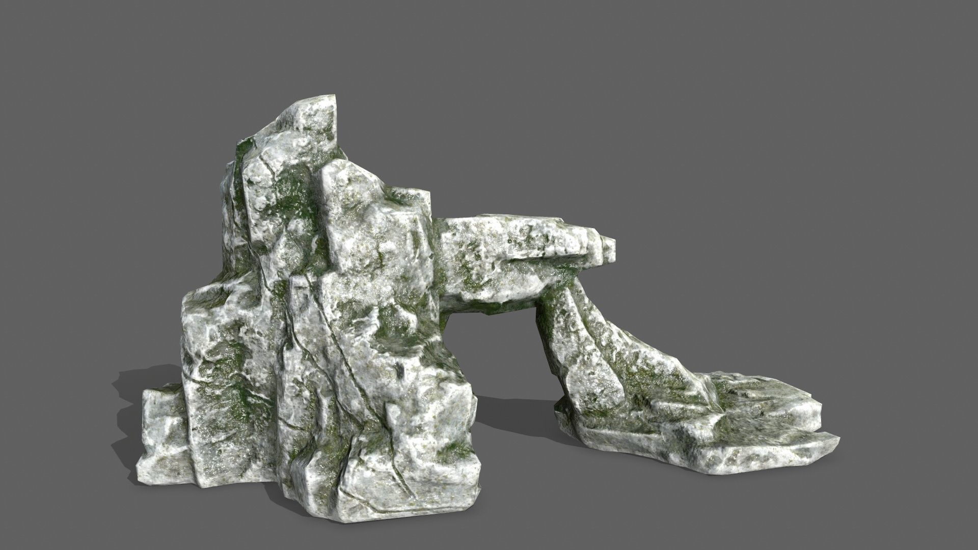 Rock Set Low-poly 3D model_3