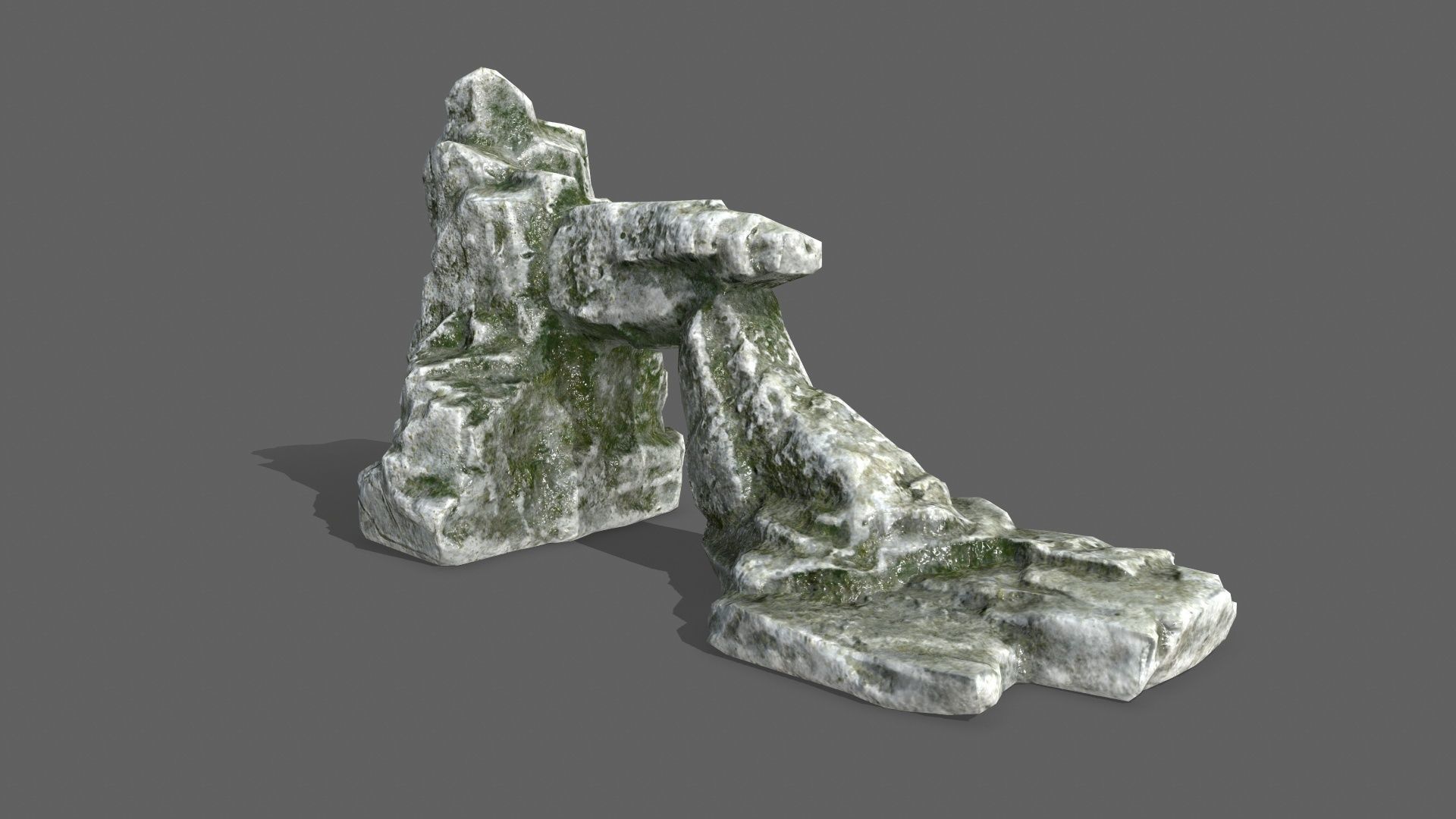 Rock Set Low-poly 3D model_10