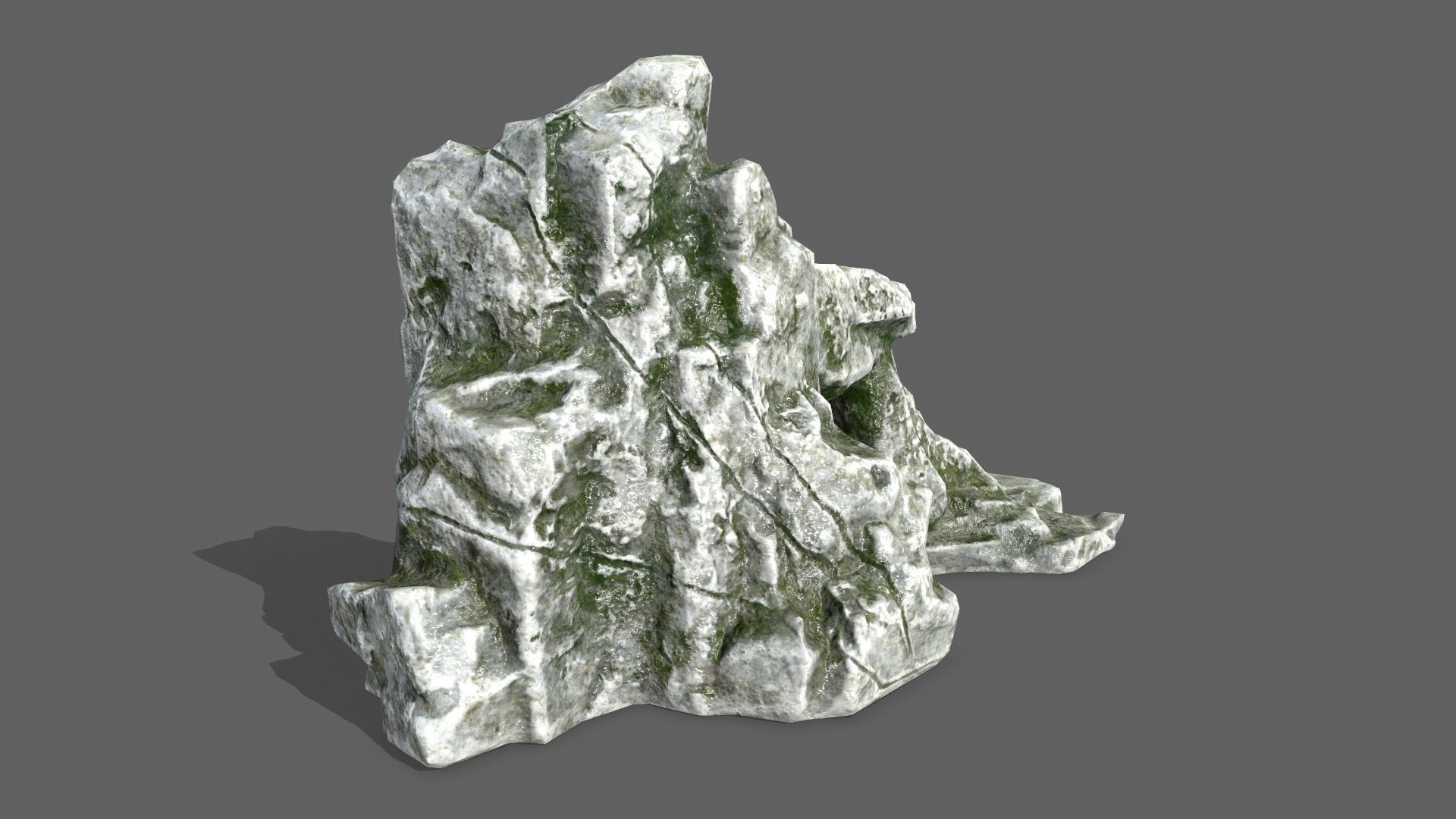 Rock Set Low-poly 3D model_4