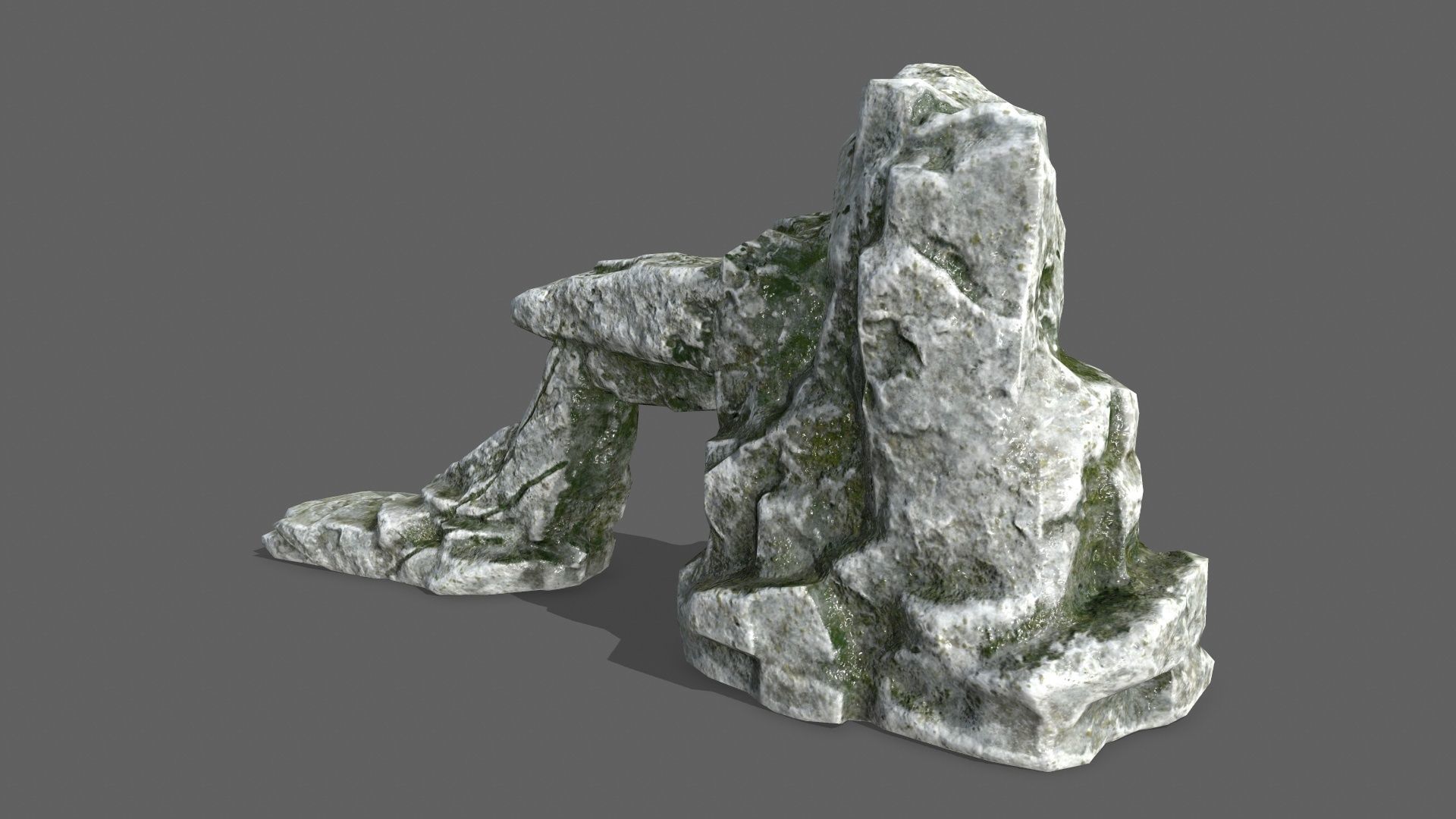 Rock Set Low-poly 3D model_6