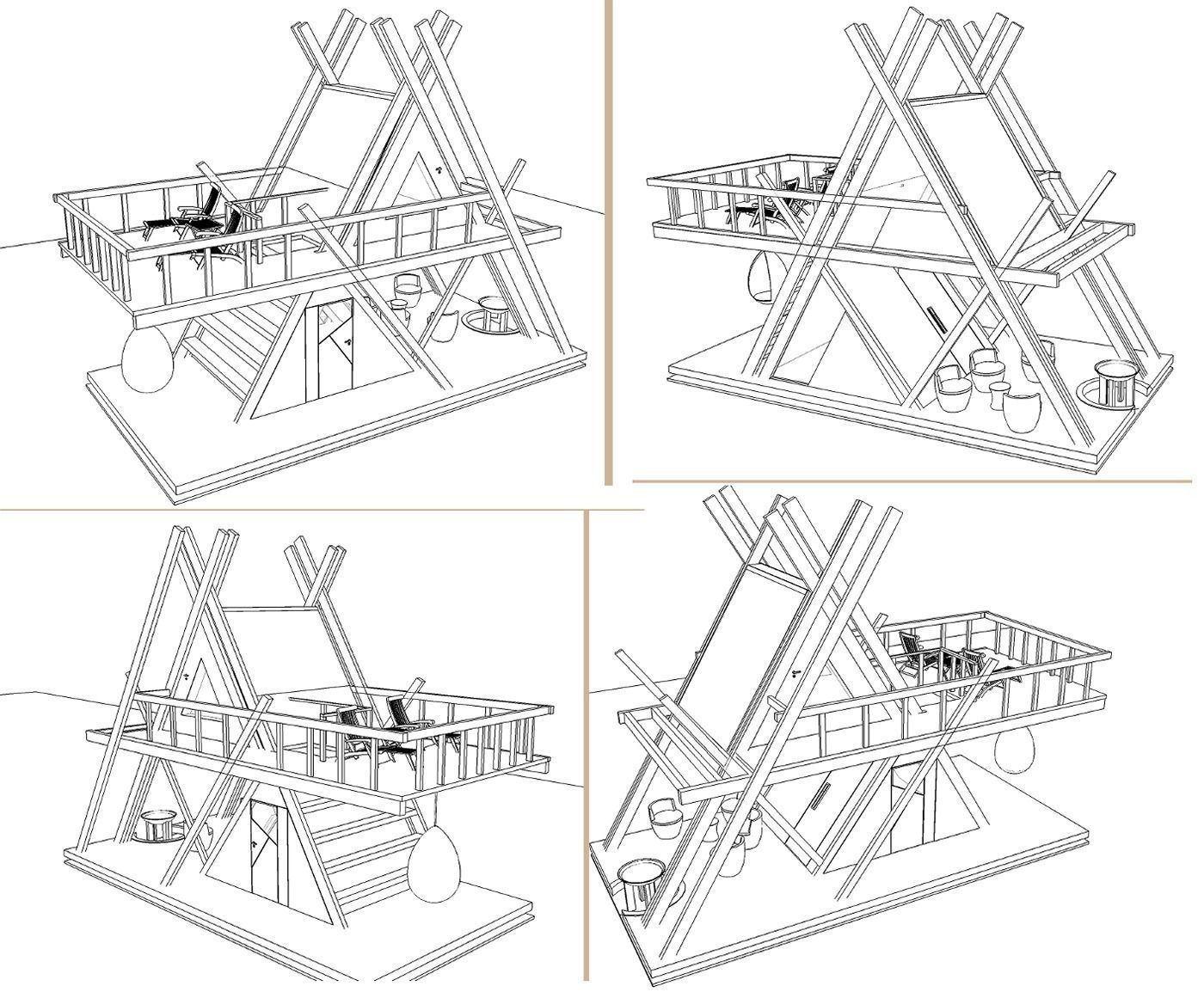 A1 Glamping A frame Tower 3d model 3D model_11