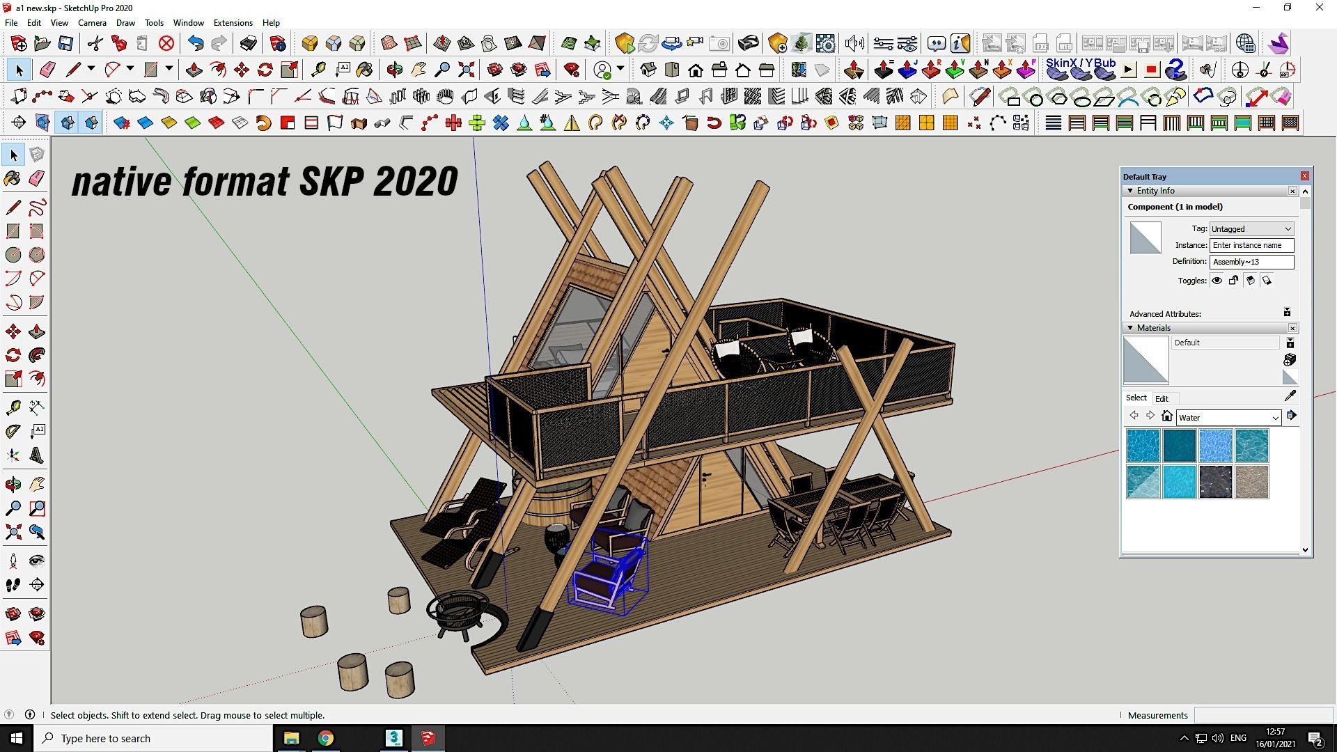 A1 Glamping A frame Tower 3d model 3D model_10
