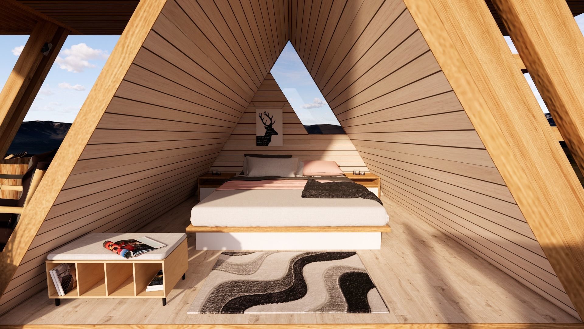 A1 Glamping A frame Tower 3d model 3D model_16