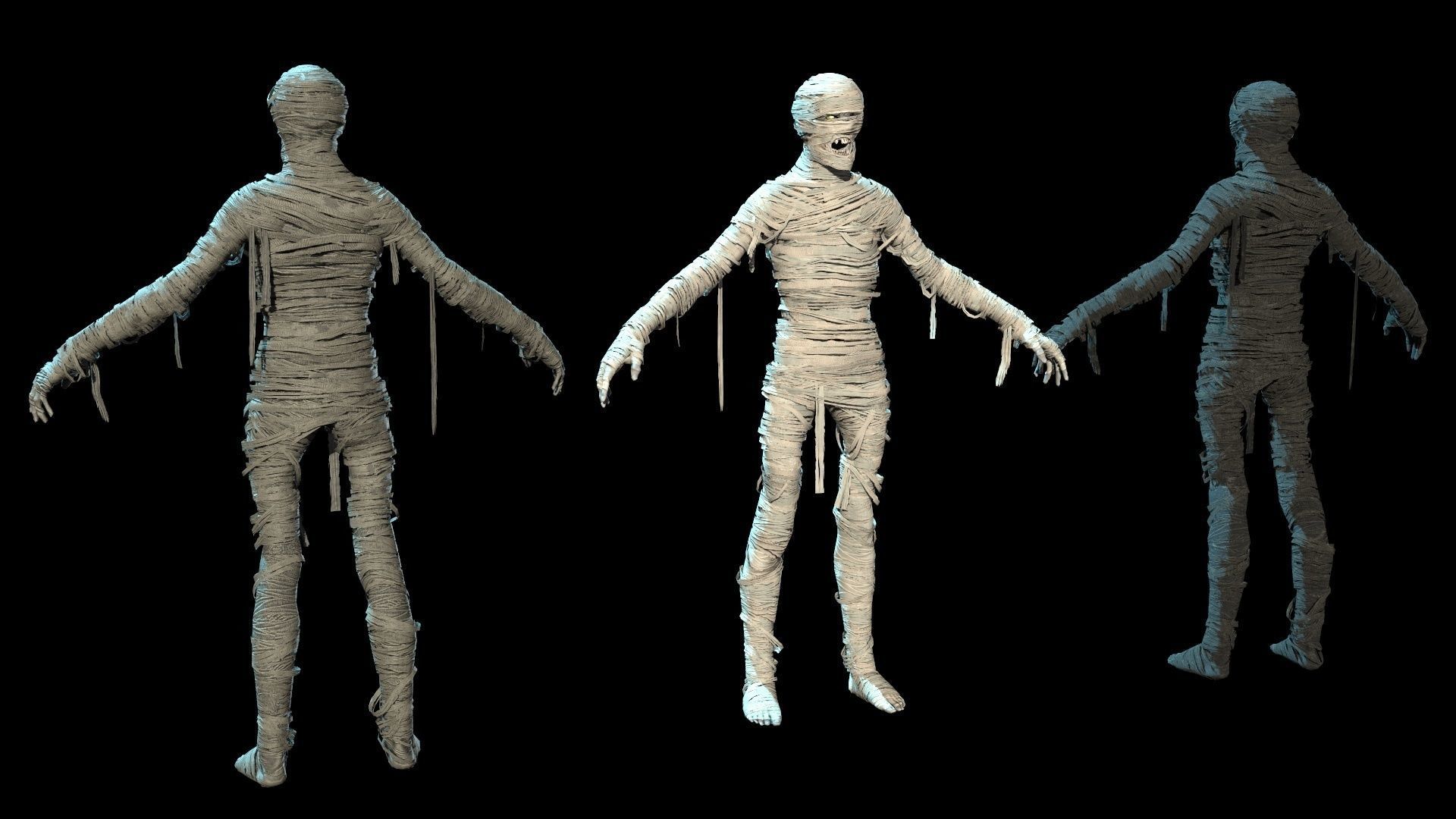 MummyGameReady mummy Low-poly 3D model_5