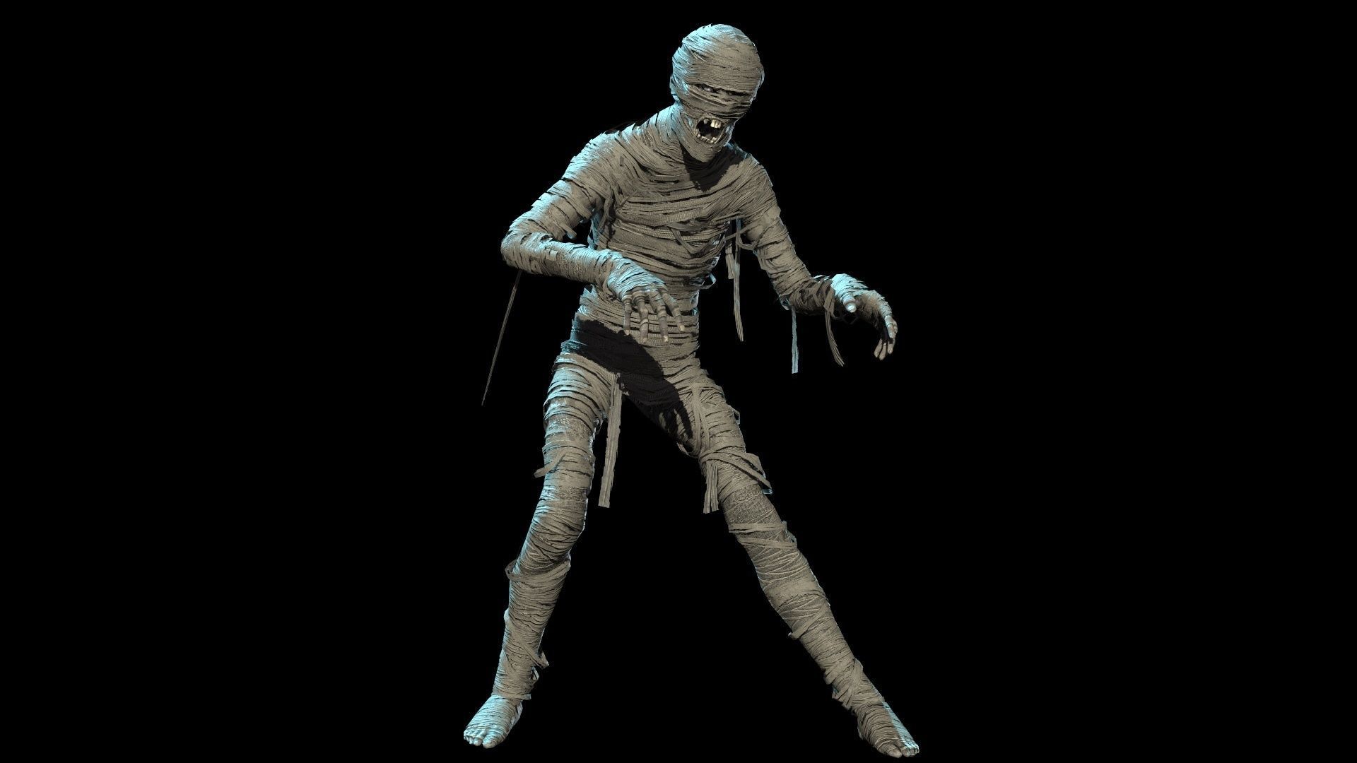 MummyGameReady mummy Low-poly 3D model_4