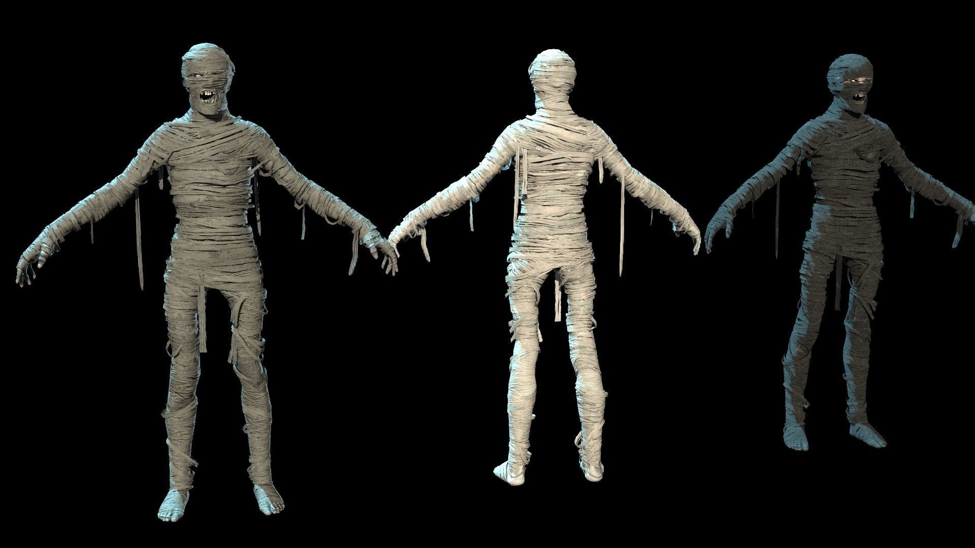 MummyGameReady mummy Low-poly 3D model_9