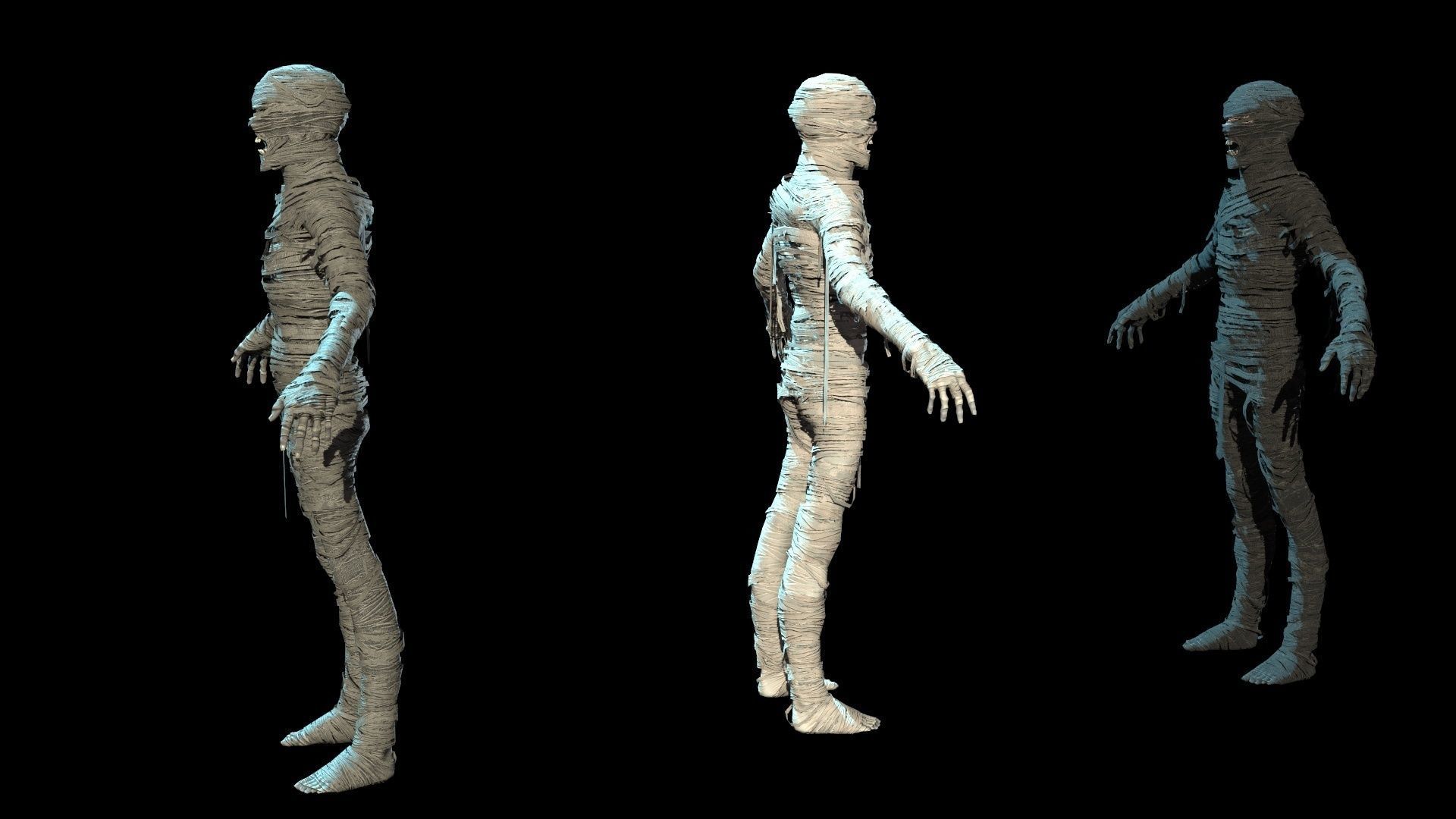 MummyGameReady mummy Low-poly 3D model_7