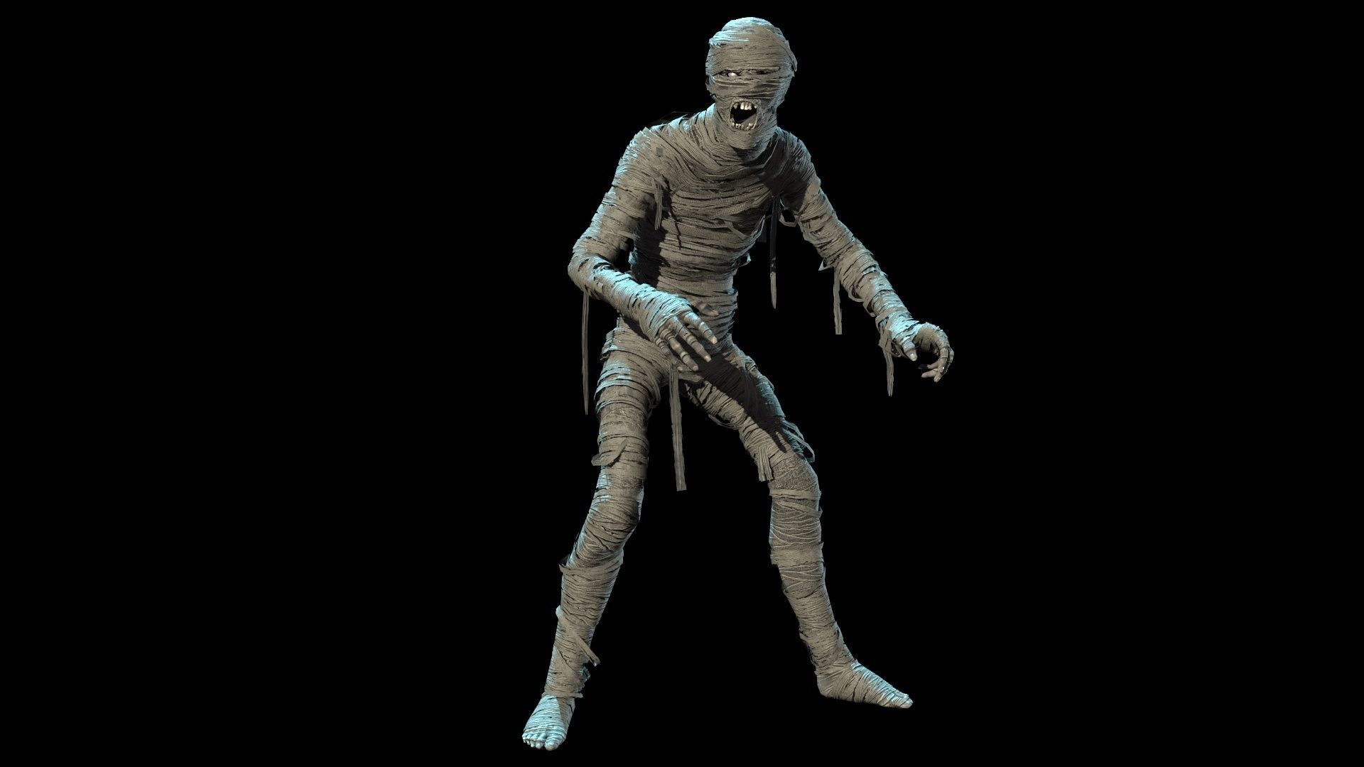 MummyGameReady mummy Low-poly 3D model_8