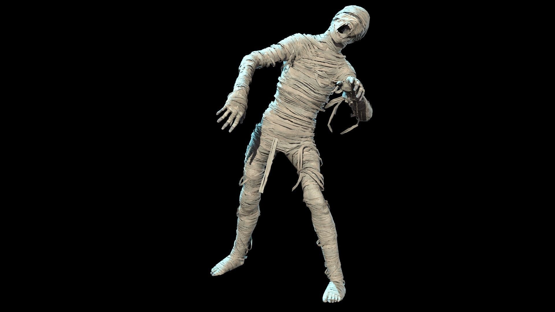 MummyGameReady mummy Low-poly 3D model_3