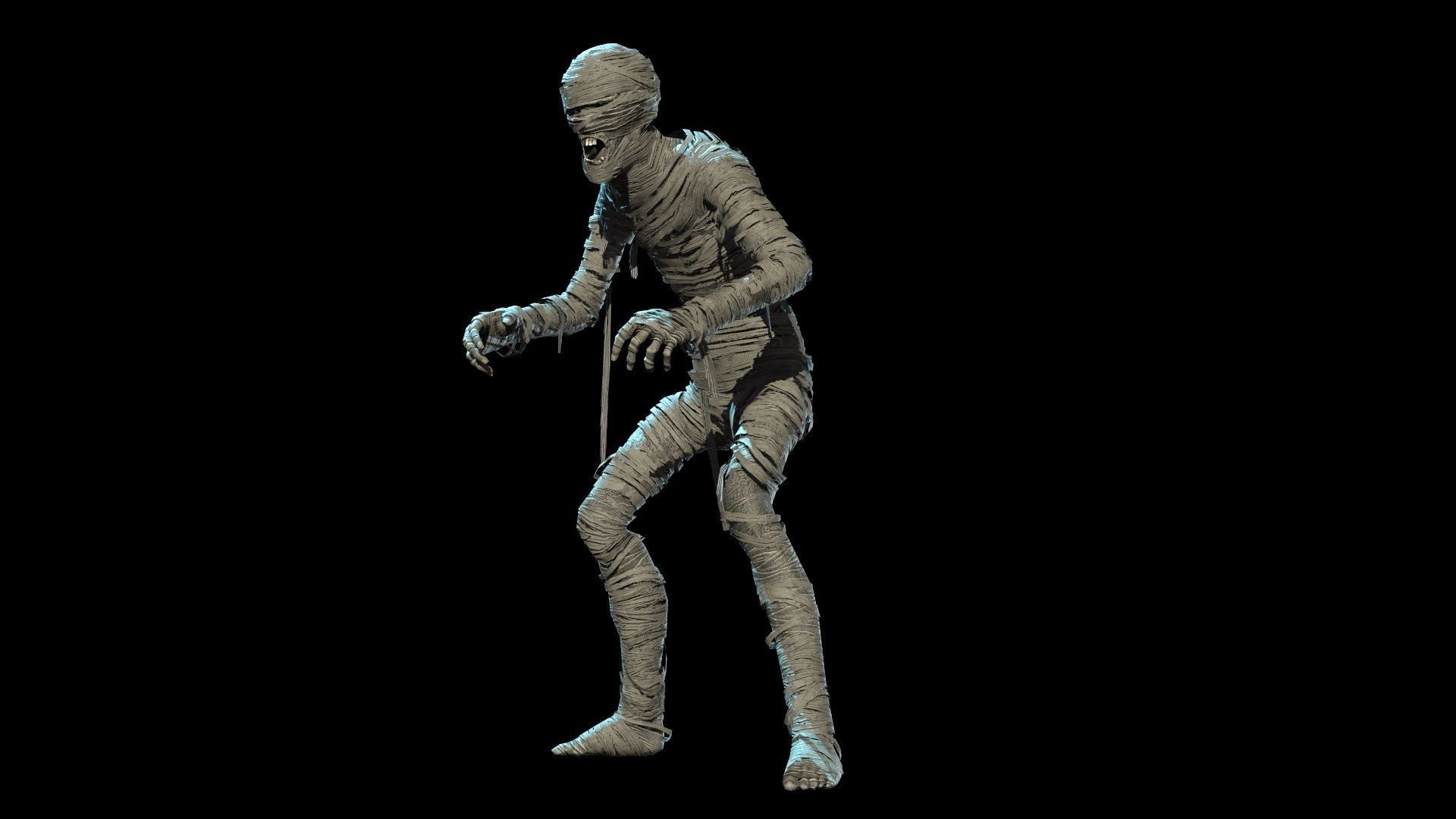 MummyGameReady mummy Low-poly 3D model_6