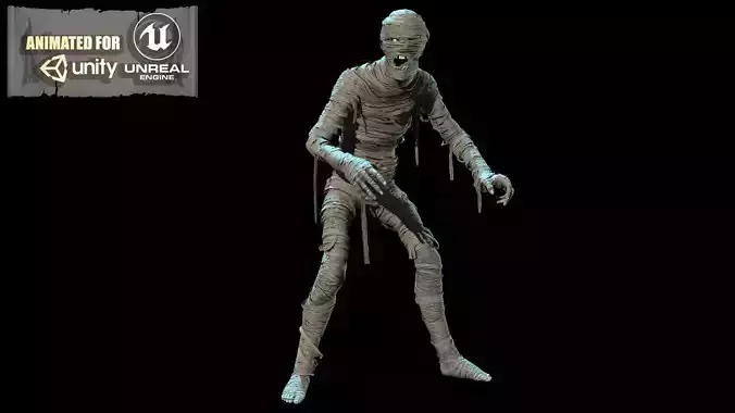 MummyGameReady mummy Low-poly 3D model
