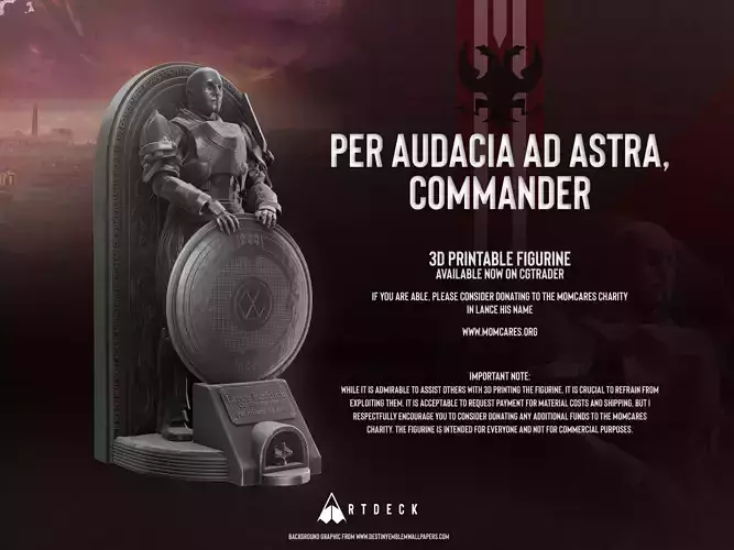 Lance Reddick Memorial 3D Printable Figurine Free 3D print model