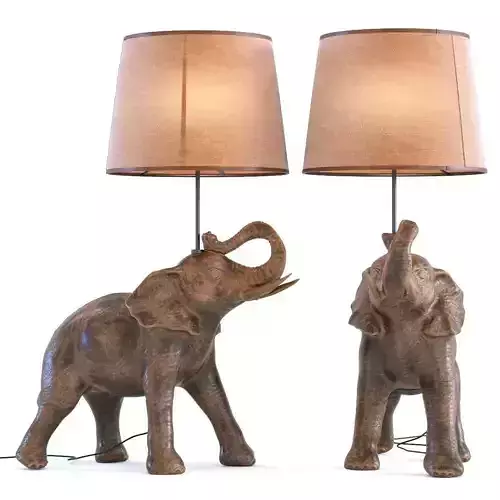 Table Lamp Elephant Safari