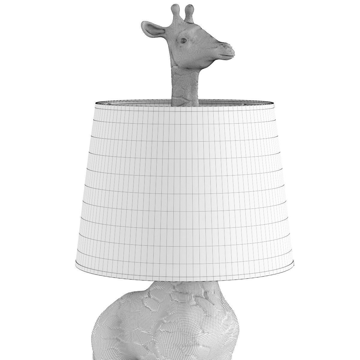 Table Lamp Giraffe Mat Black 3D model_1
