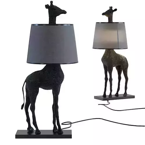 Table Lamp Giraffe Mat Black