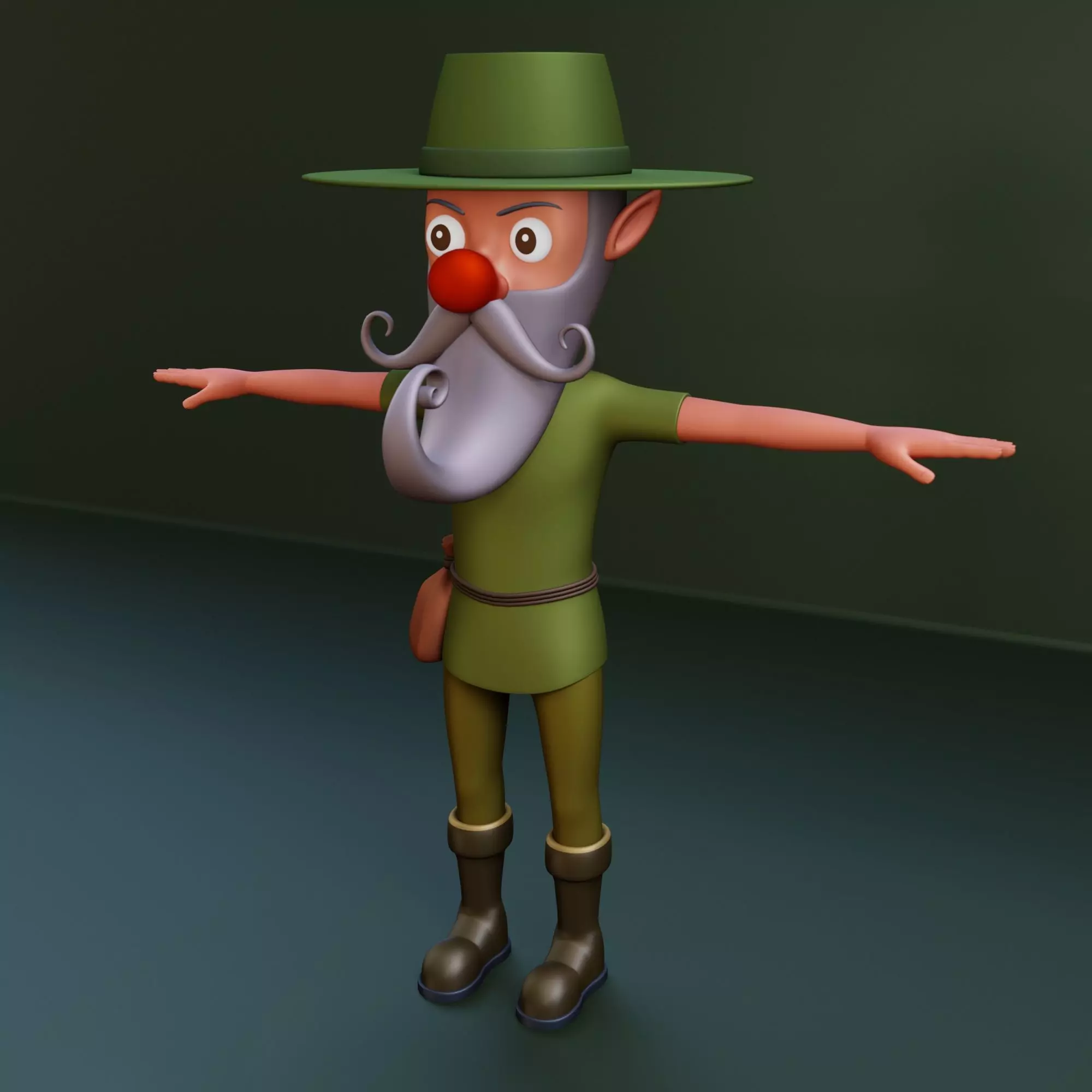 Forest ranger Magic Low-poly Low-poly 3D model_0