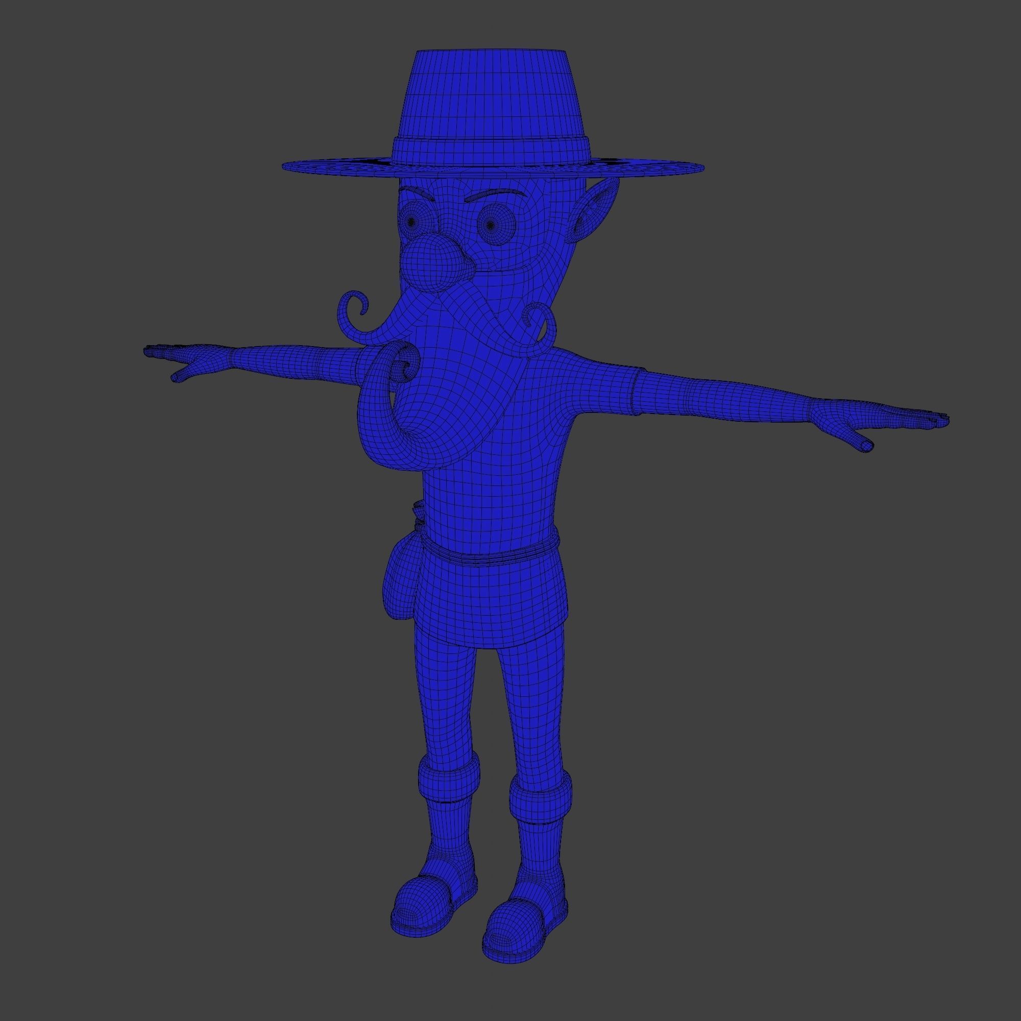 Forest ranger Magic Low-poly Low-poly 3D model_5