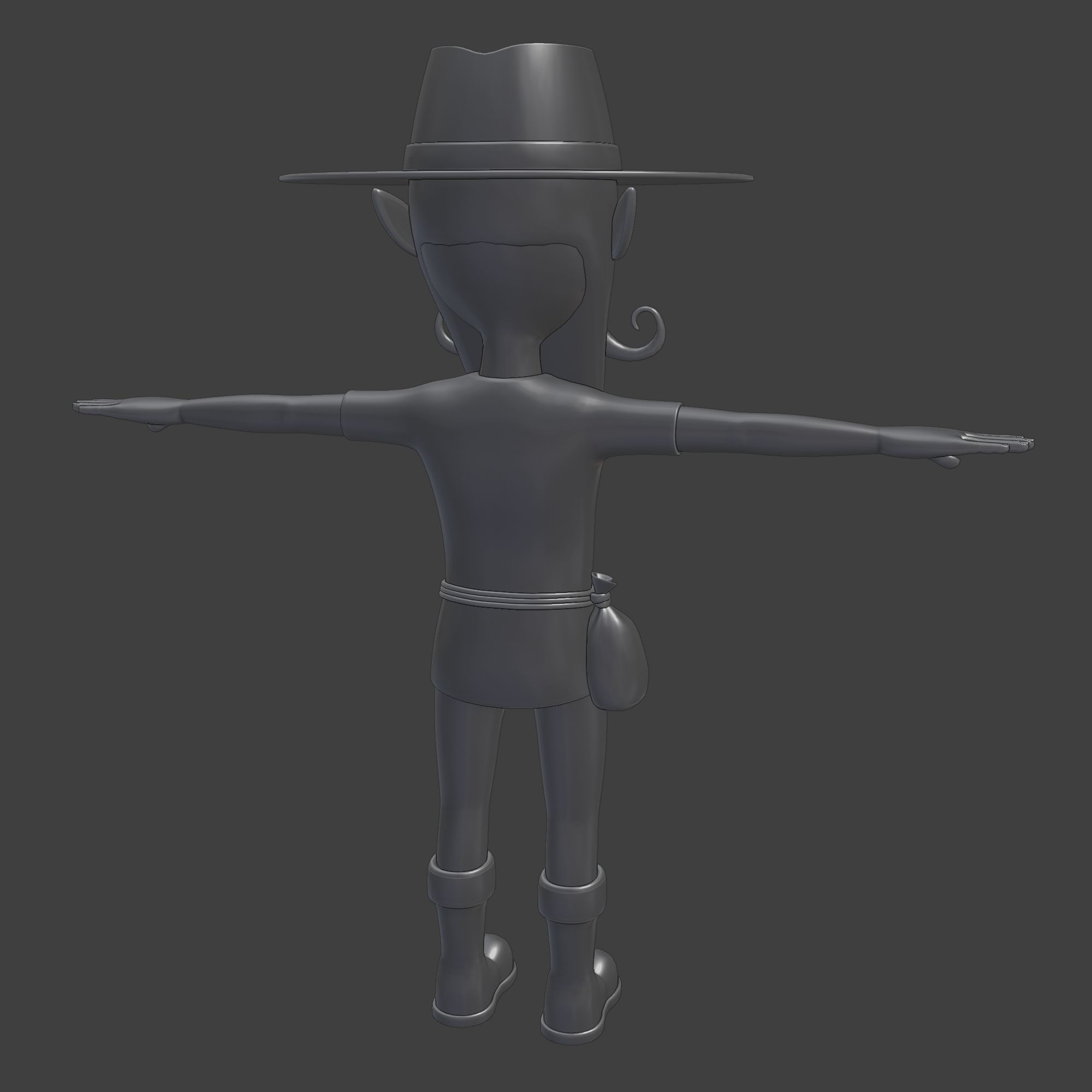 Forest ranger Magic Low-poly Low-poly 3D model_7