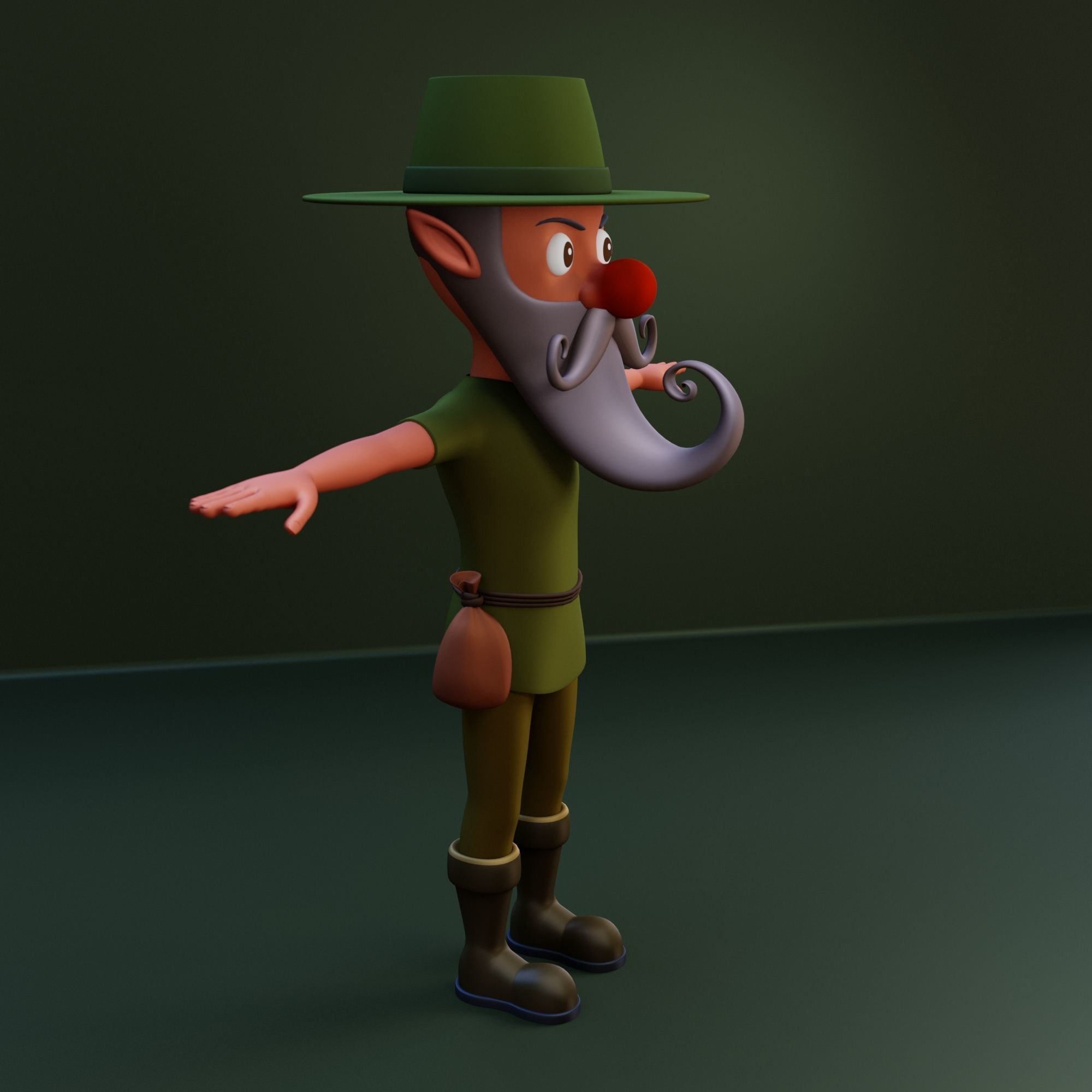 Forest ranger Magic Low-poly Low-poly 3D model_9