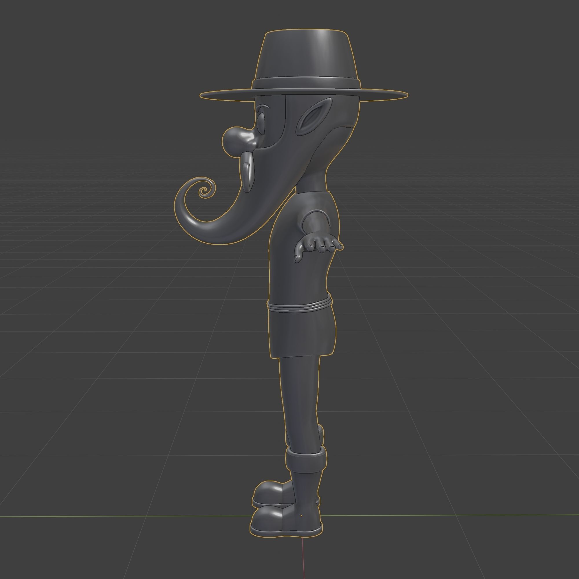 Forest ranger Magic Low-poly Low-poly 3D model_6