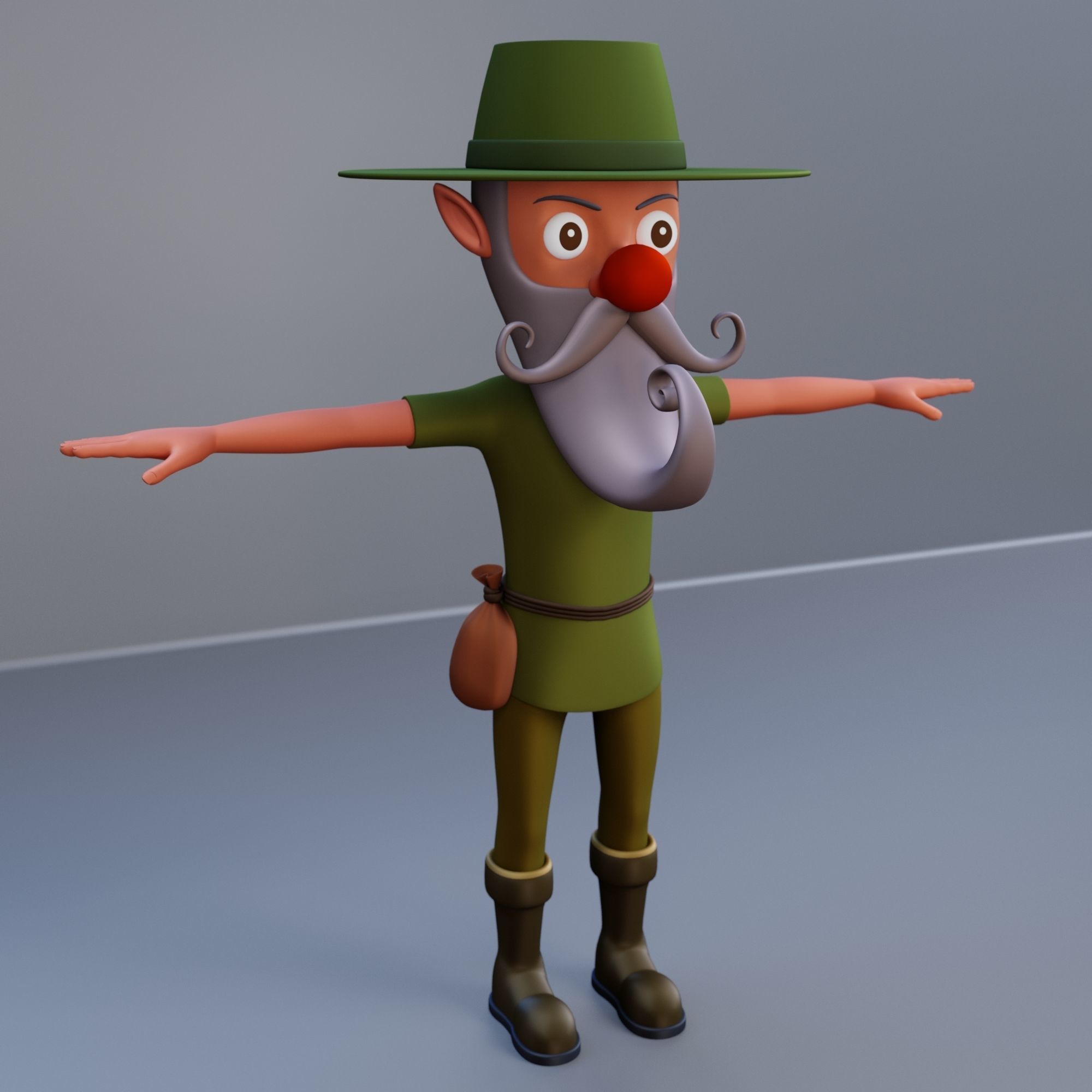 Forest ranger Magic Low-poly Low-poly 3D model_2