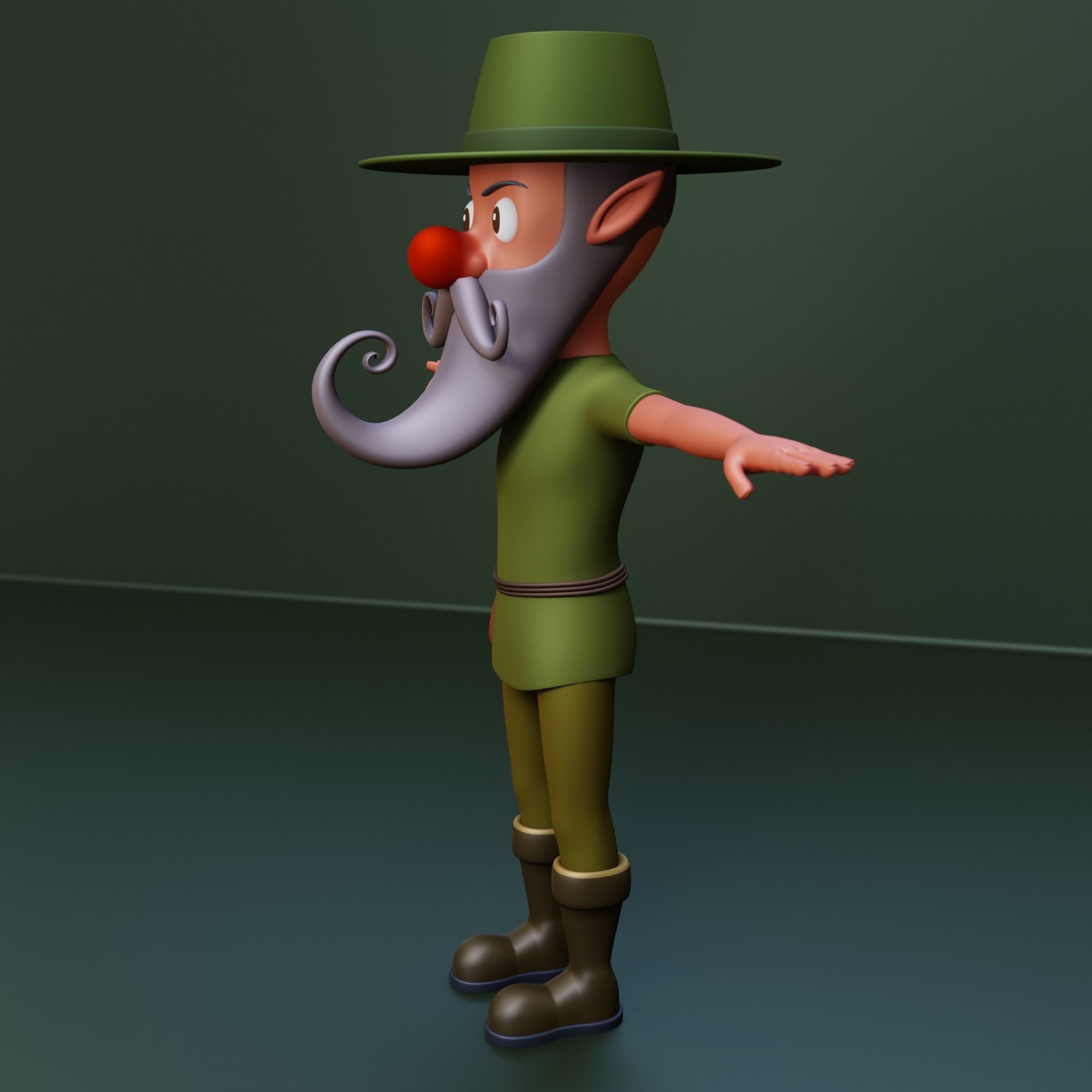Forest ranger Magic Low-poly Low-poly 3D model_8