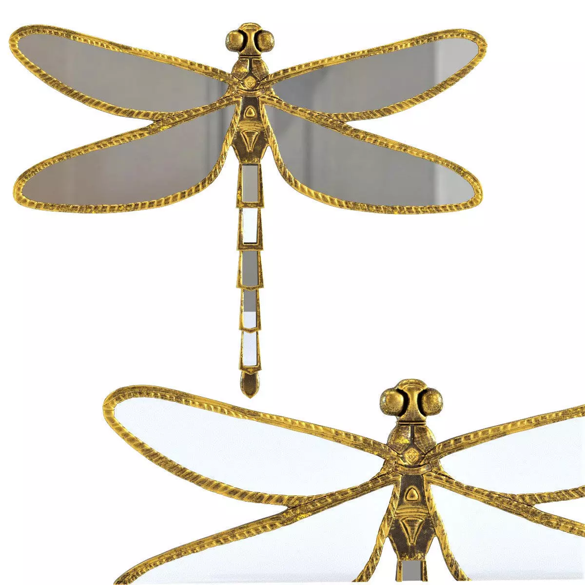 Wall Decoration Dragonfly Mirror 3D model_0