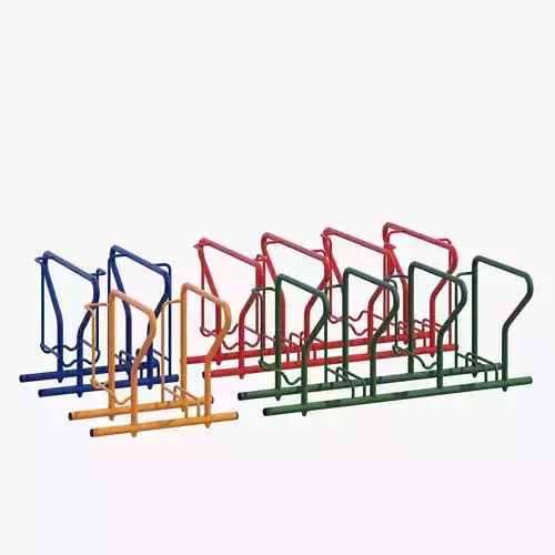 Pitti different colored metal racks