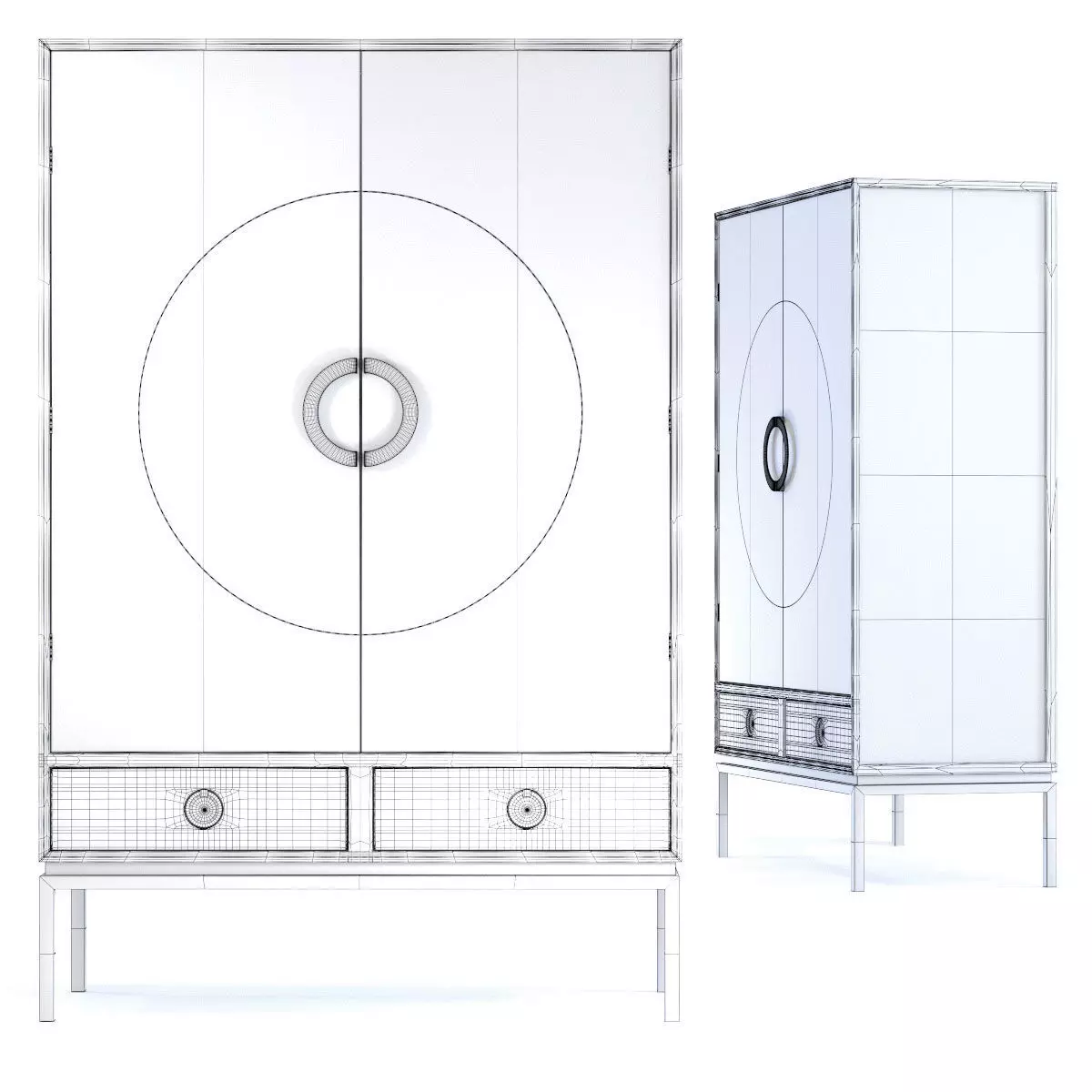 Wardrobe Disk Set 3D model_0