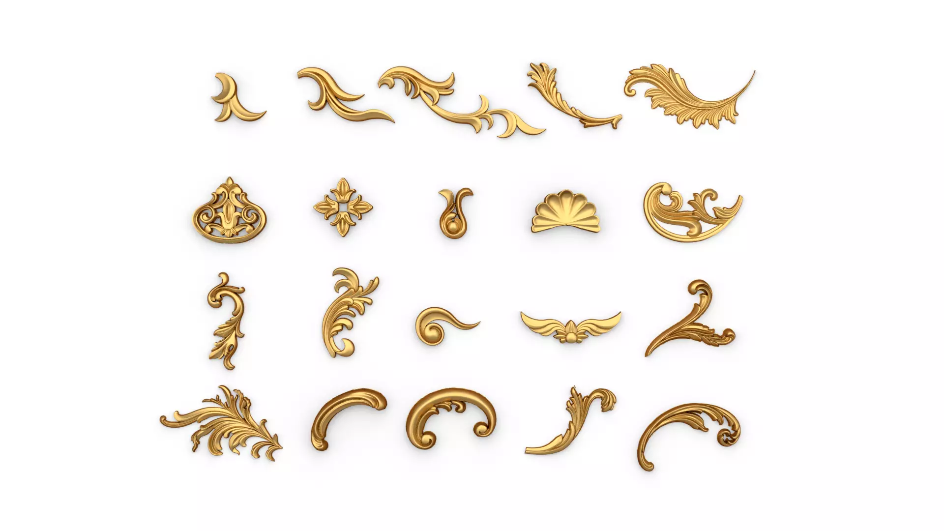 Acanthus Leaves Collection 02 3D print model