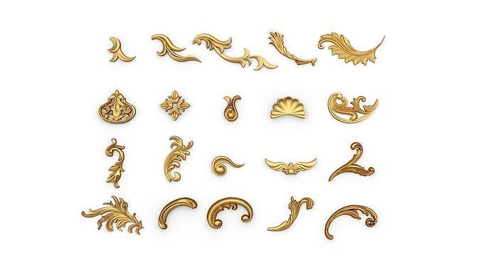Acanthus Leaves Collection 02 3D print model