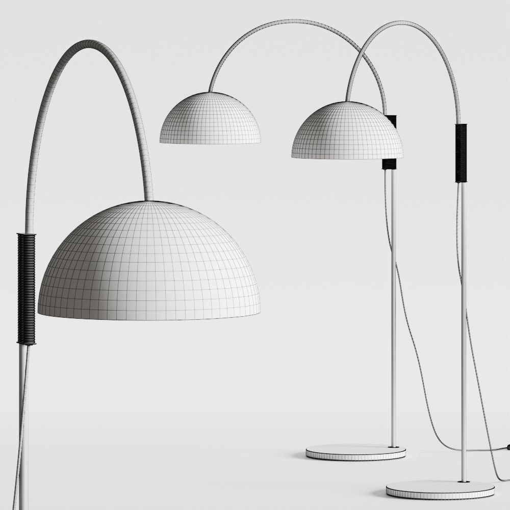 CB2 Exclusive Jett Arched Floor Lamps 3D model_3