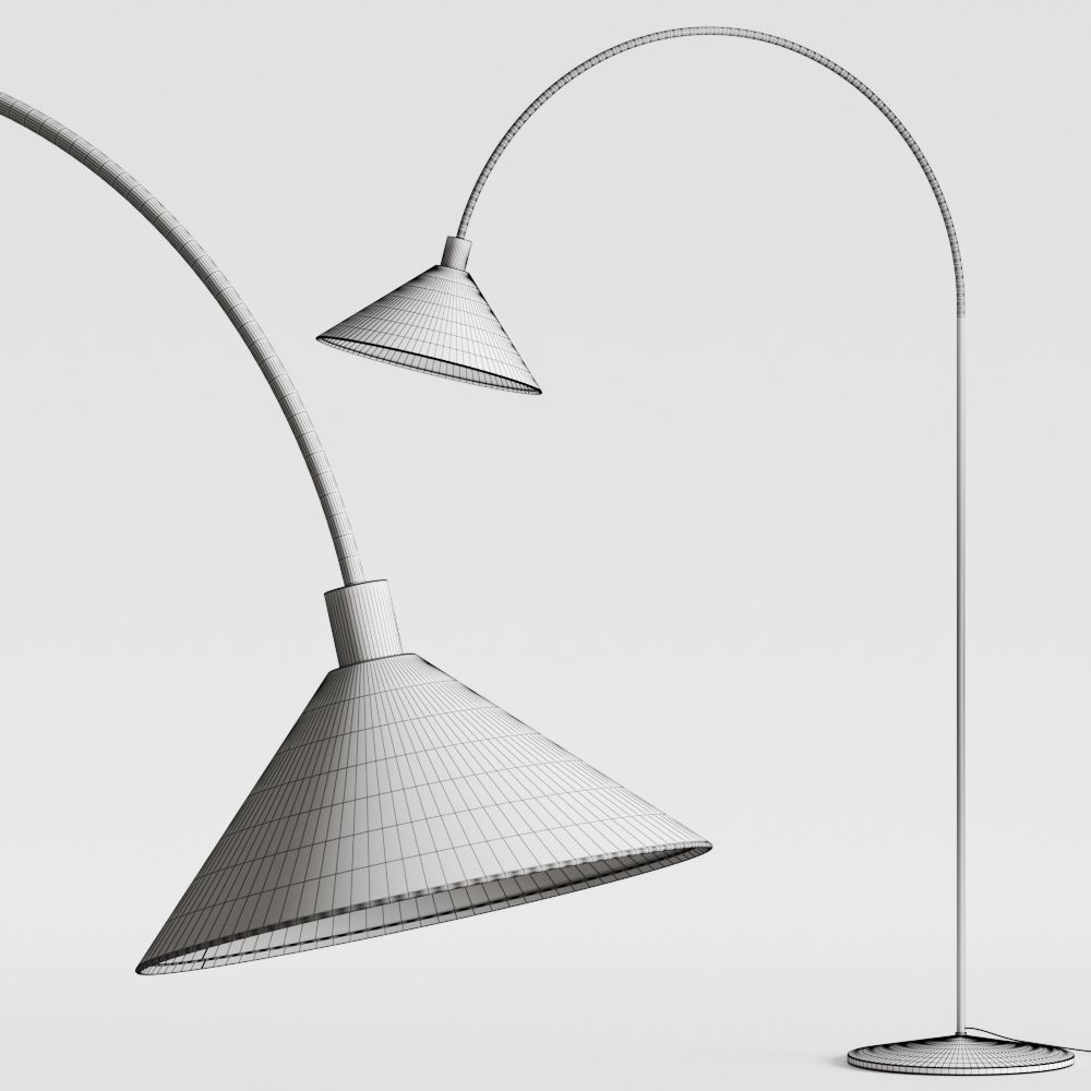 Crate and Barrel Sumner Arc Floor Lamp 3D model_2