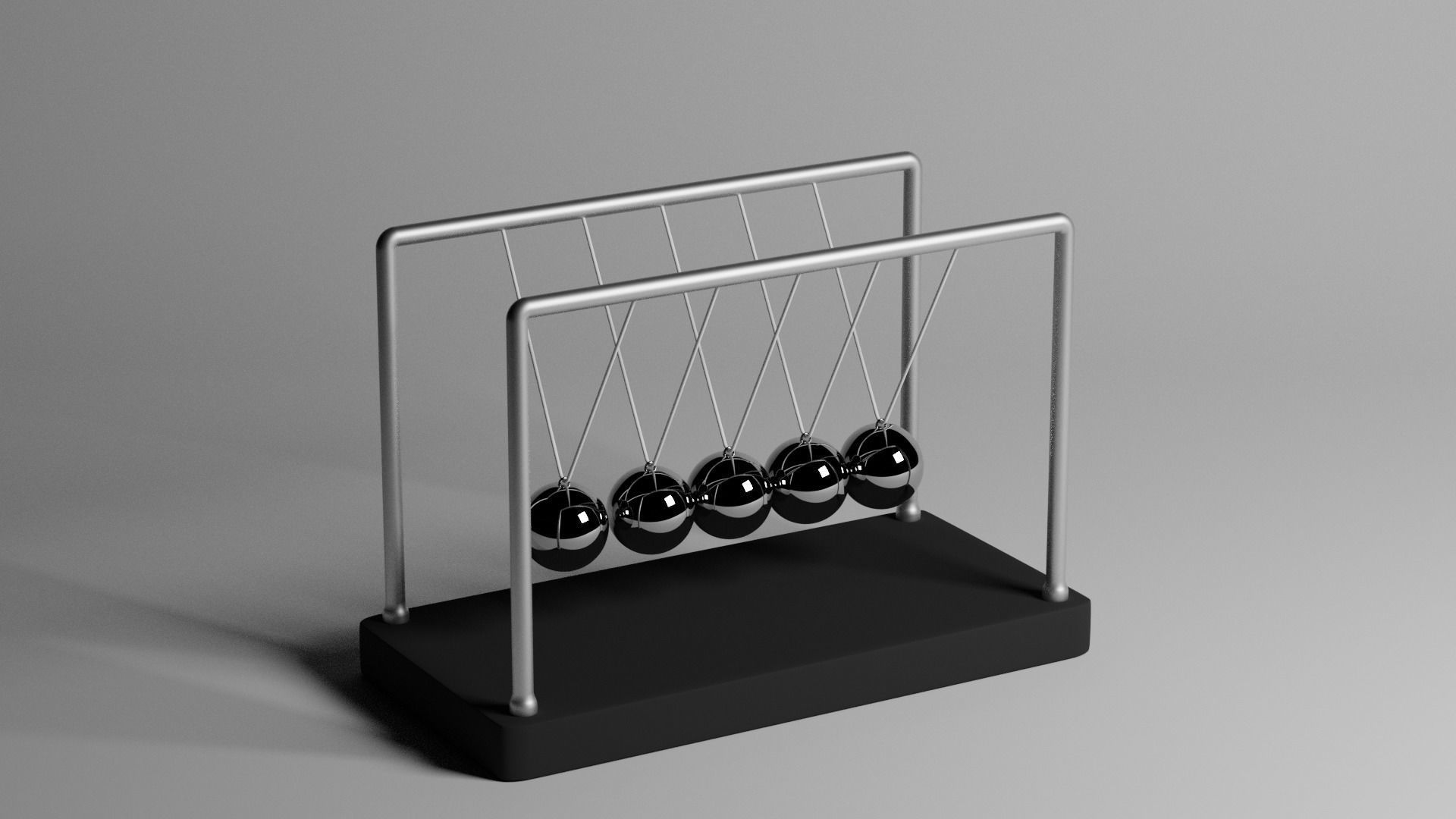 Newton pendulum 3D model_2