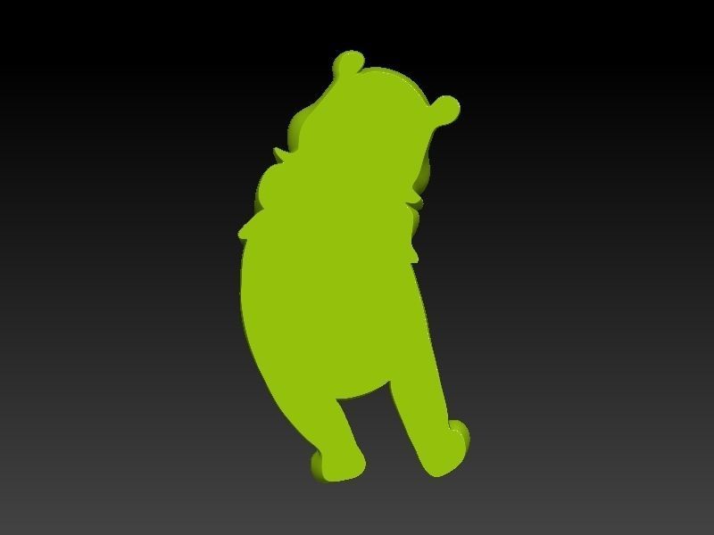 cnc pooh printable 3D model gold silver print 3D print model_5