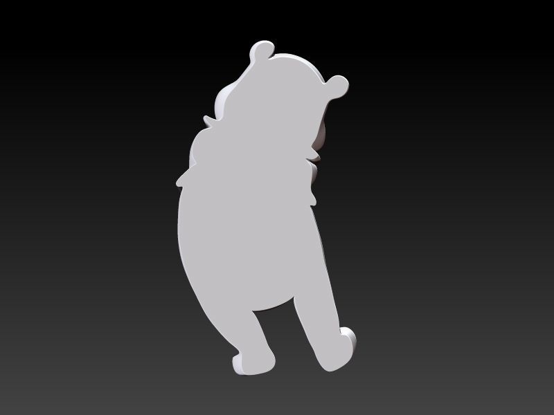 cnc pooh printable 3D model gold silver print 3D print model_1