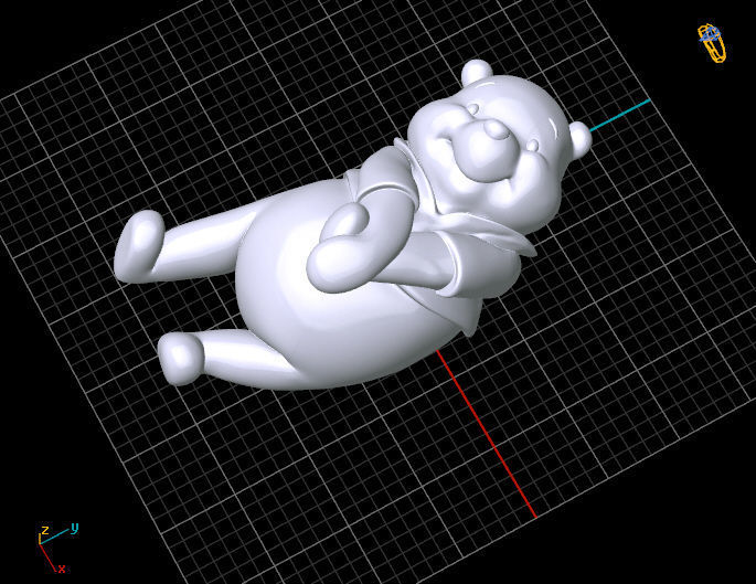 cnc pooh printable 3D model gold silver print 3D print model_7