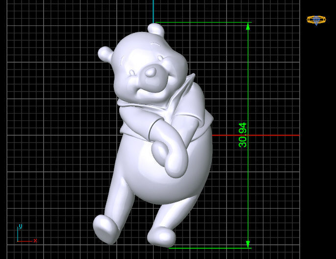 cnc pooh printable 3D model gold silver print 3D print model_6