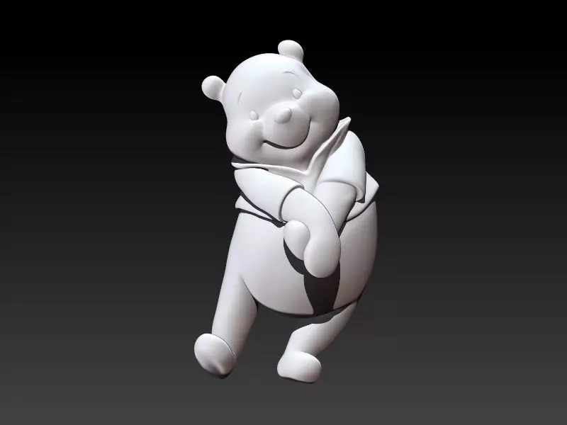 cnc pooh printable 3D model gold silver print 3D print model_0