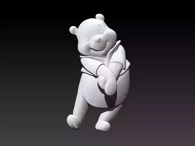 cnc pooh printable 3D model gold silver print