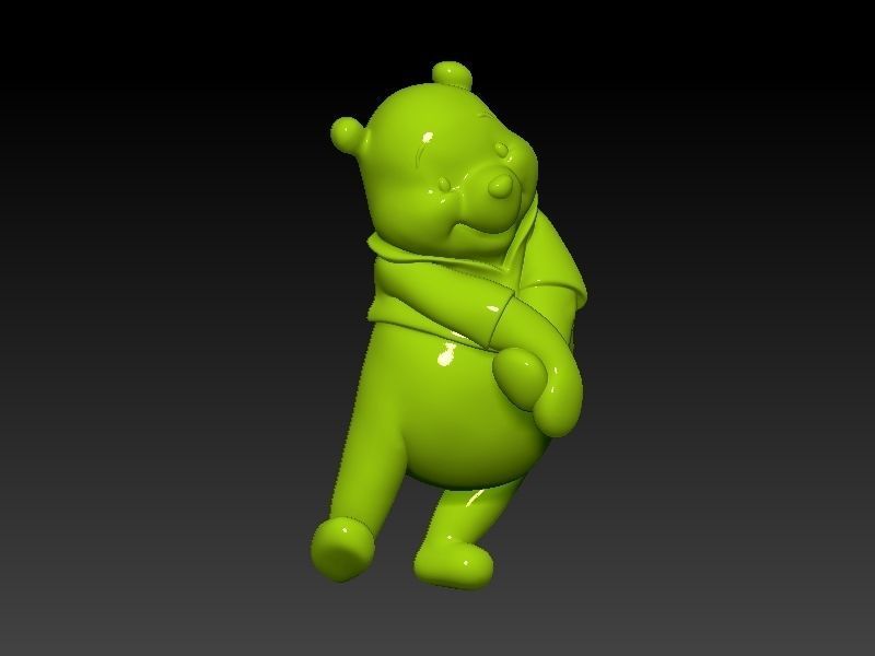 cnc pooh printable 3D model gold silver print 3D print model_3