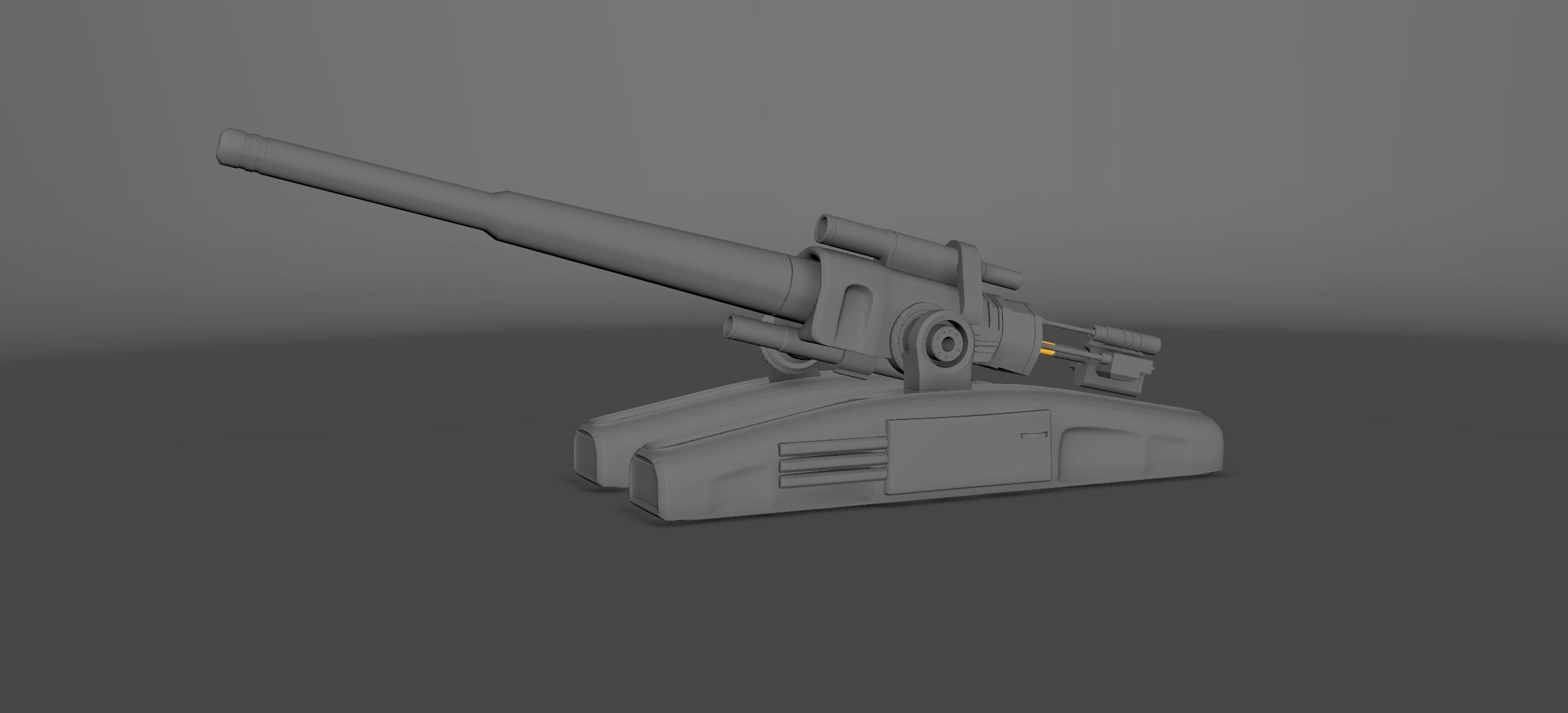 Sci-fi Cannon Free 3D model_2