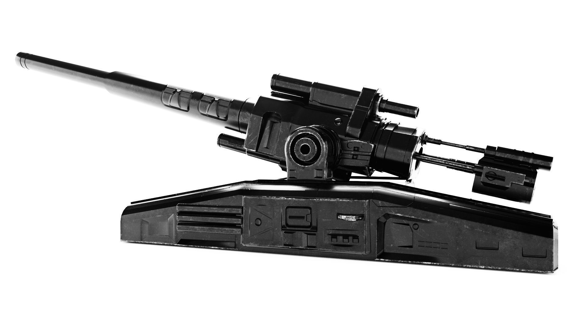 Sci-fi Cannon Free 3D model_12