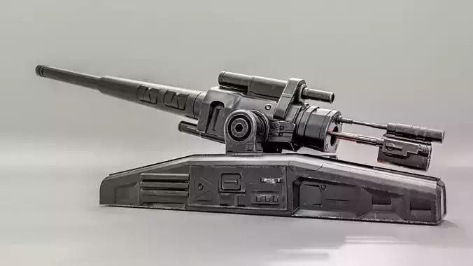 Sci-fi Cannon Free 3D model