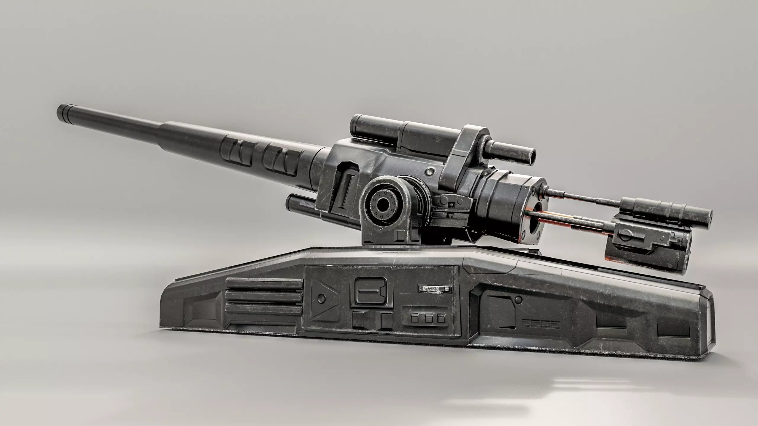 Sci-fi Cannon Free 3D model_0
