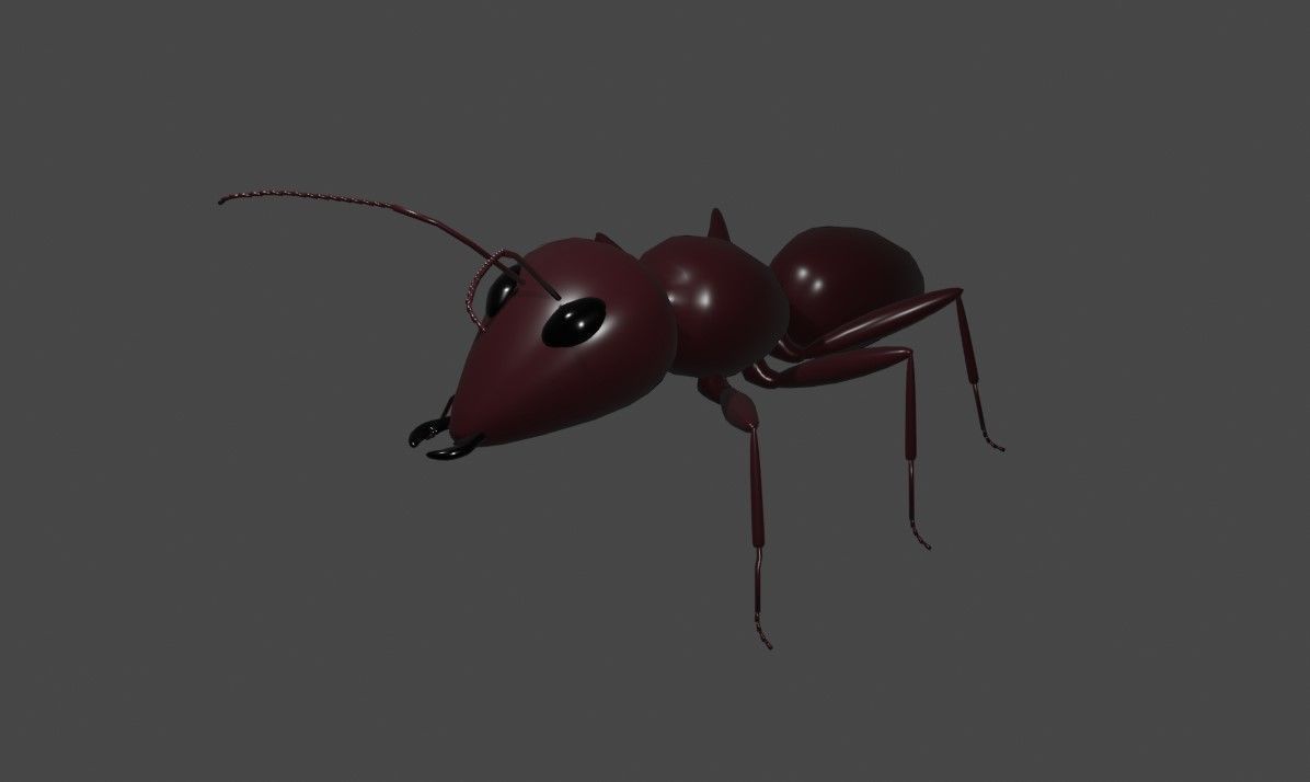 Ant - Formiga Low-poly 3D model_9