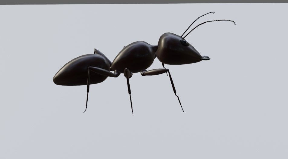 Ant - Formiga Low-poly 3D model_3