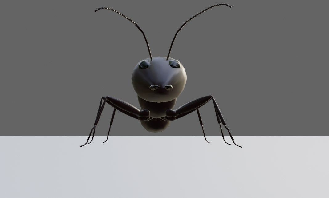 Ant - Formiga Low-poly 3D model_7